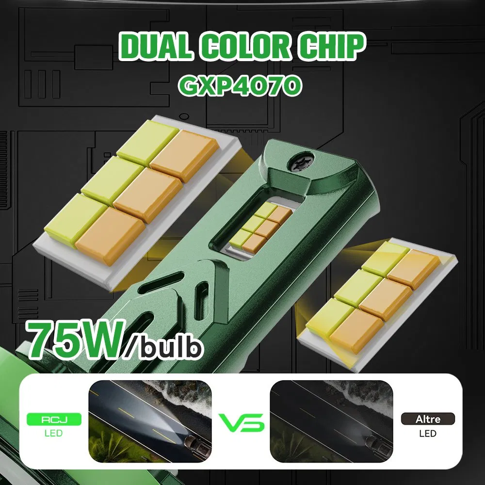 LED Headlight Bulb 150W Wireless Mobile App Control