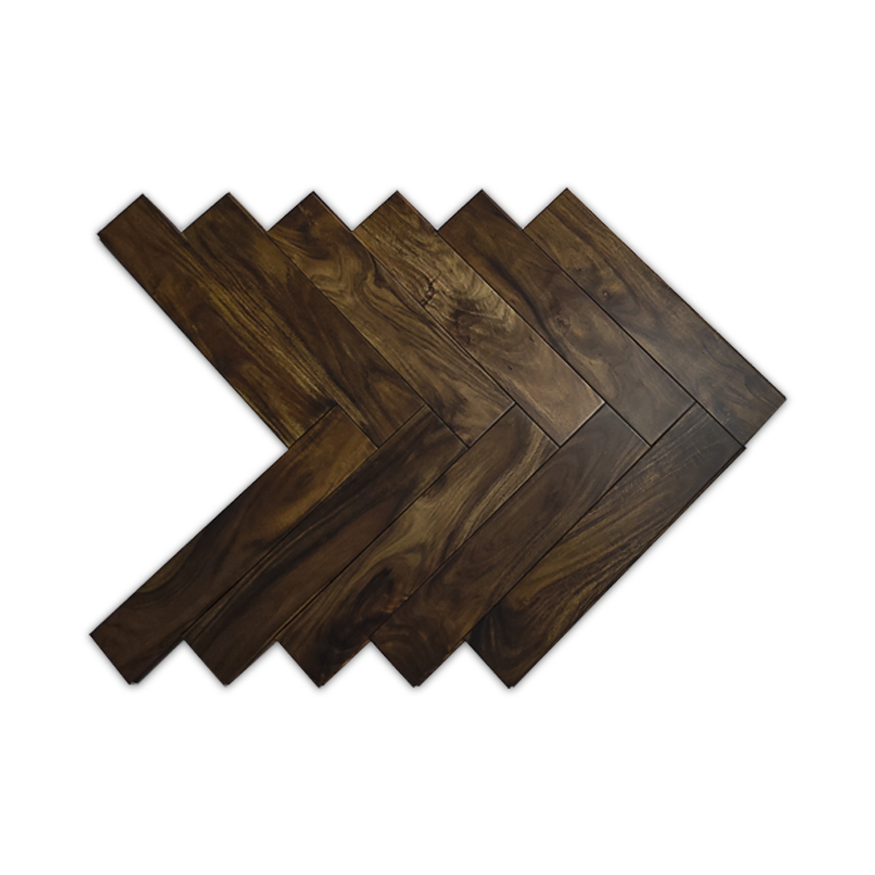 Premium Herringbone Acacia Solid Wood Flooring for Elegant Living Rooms