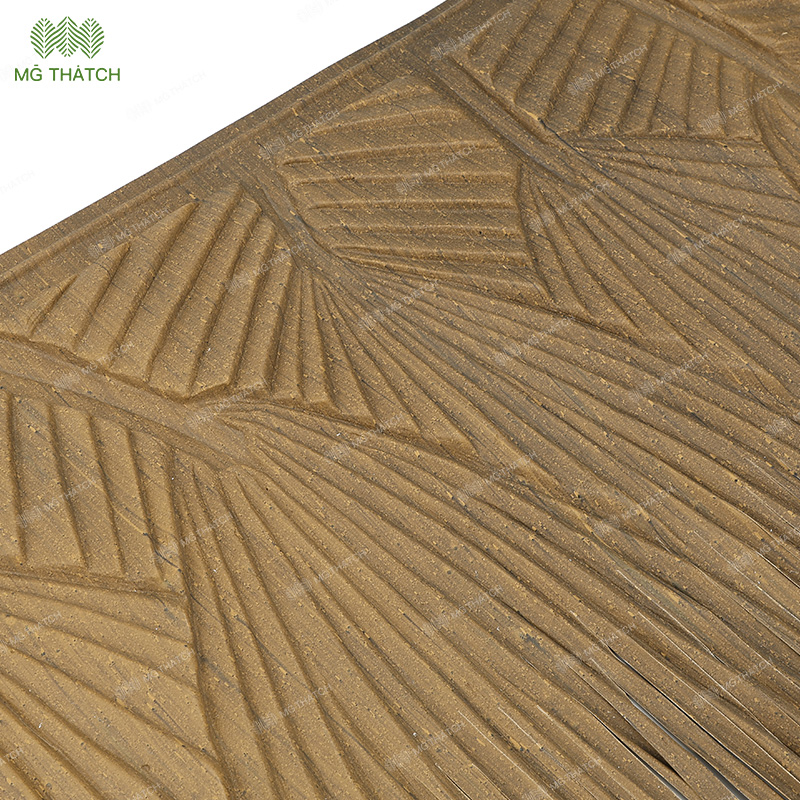 100% Waterproof Artificial Palm Fronds Plastic Synthetic Palm Thatched Leaf for Open Frame Roof