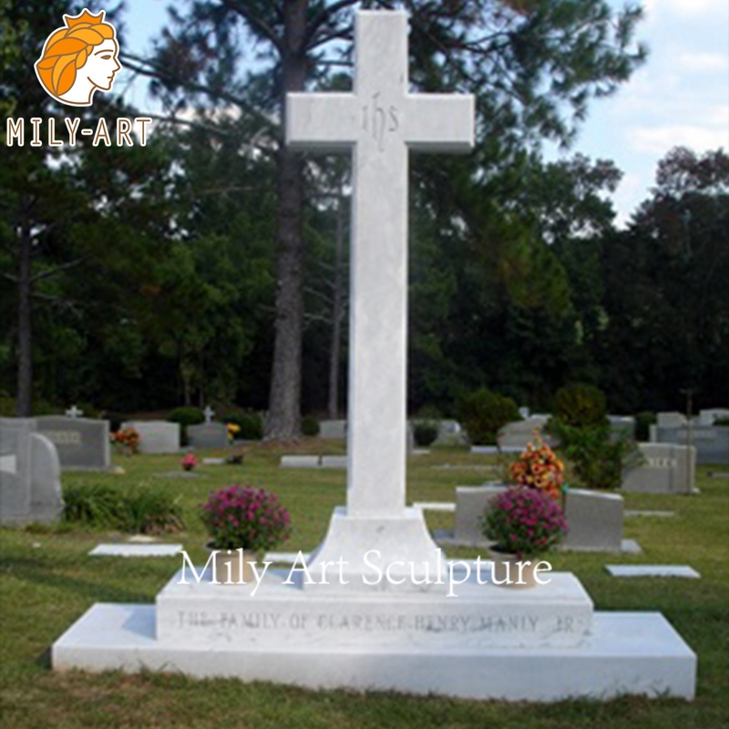 Customized Garden Natural Granite Cross Tombstones