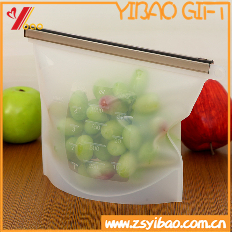 Food Grade Silicone Food/Vegetable Kitchen Storage Bag, Silicone Sealing Bag