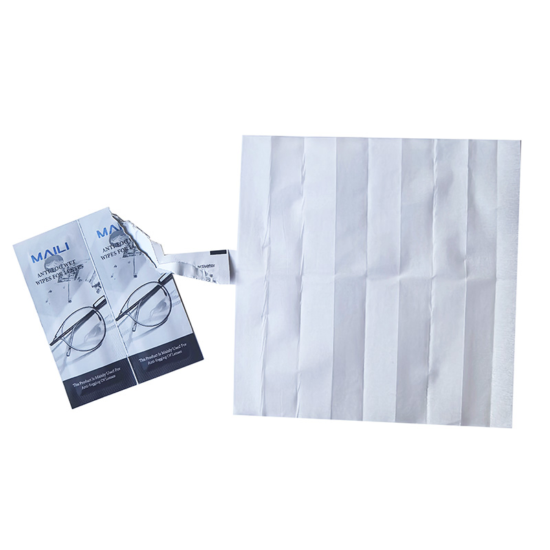 Portable Individual Pack Anti-Fog Eyeglasses Sunglasses Lens Cleaning Wipes with 9X3.7cm Sachet