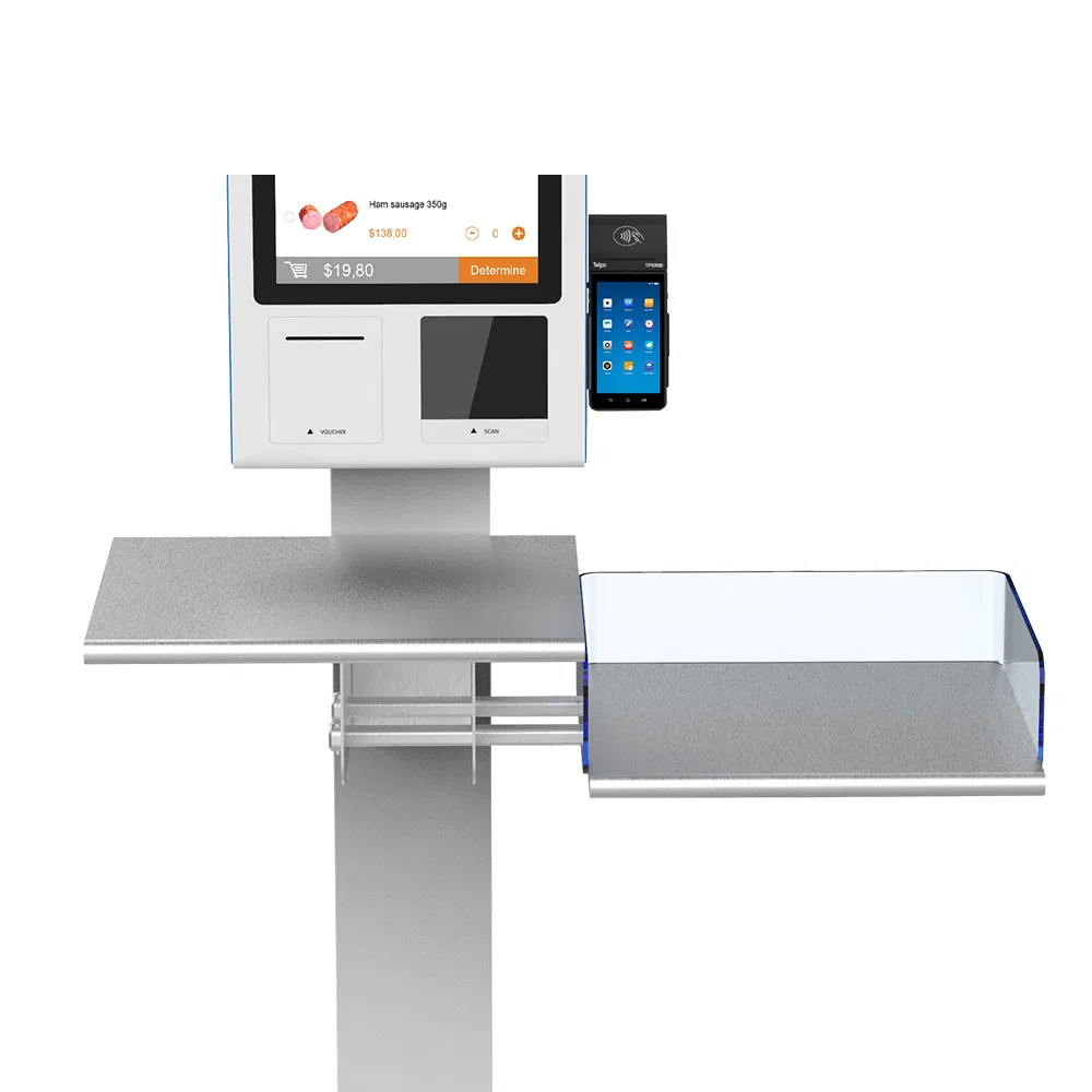 23.8inch Touch Terminal Fastfood Kiosks Self-Service Android Order Credit Card Payment Self-Service Kiosk System