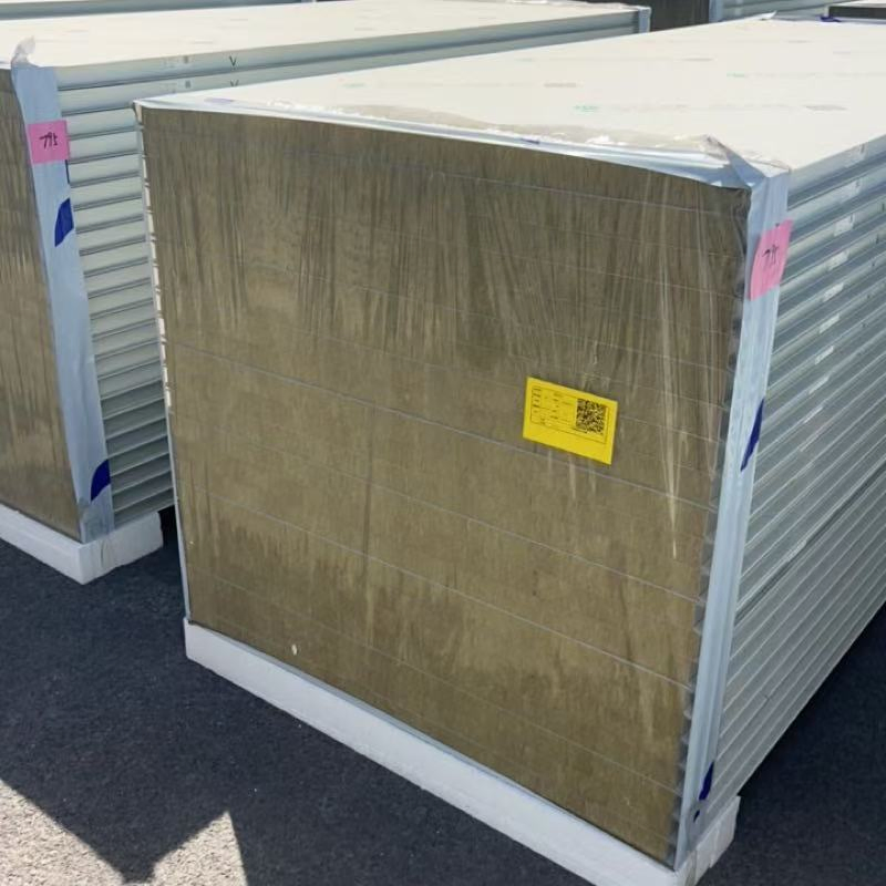 Rock Wool Glasswool PUR Fireproof Heat Insulation PU Sandwich Panel for Cold Storage Roof Wall