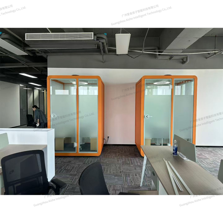 Modular Soundproof Pod with Bench Seating for Hospital Waiting Area