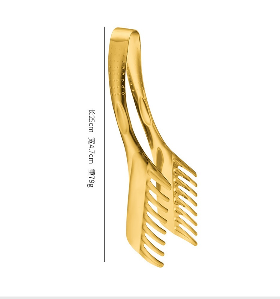 Stainless Steel Comb-Shaped Kitchen Tongs for Cooking, Serving, and Food Prep Mi18984