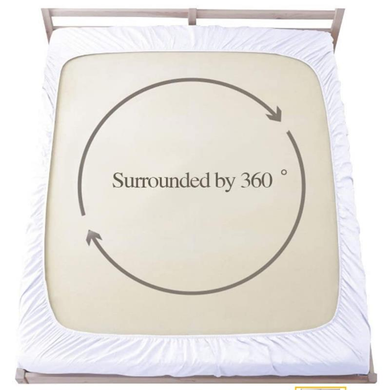Luxury 300 Thread Count Hotel 100% Cotton Hospitality White Bed Sheet Queen Size for Hotel