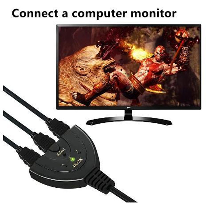 HDMI-коммутатор 3x1, 4K, без пульта