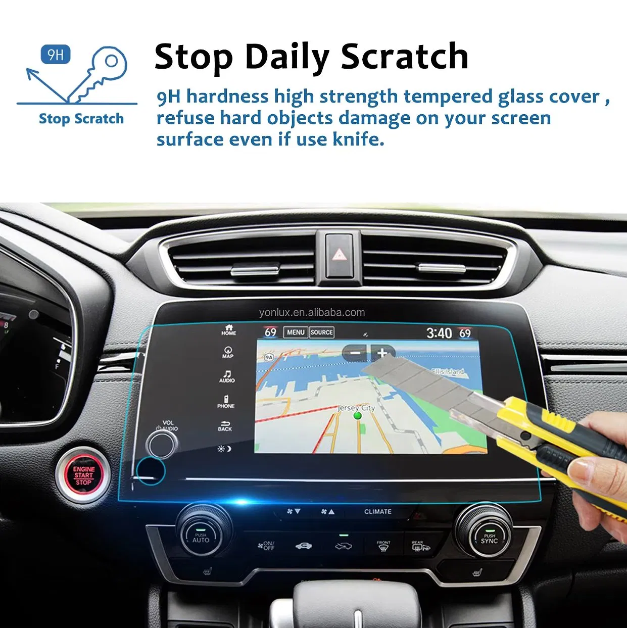 Защитная плёнка 9H для автомобильной магнитолы