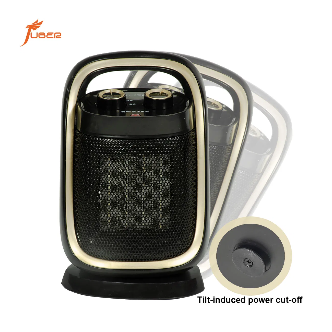 Portable Desktop Infrared Heater Electric 3 Speeds Air Cooler Fan Heater