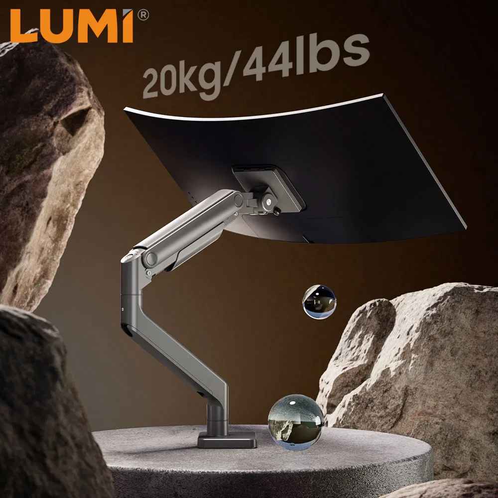 Алюминиевый кронштейн для монитора с USB-портами, до 49 дюймов