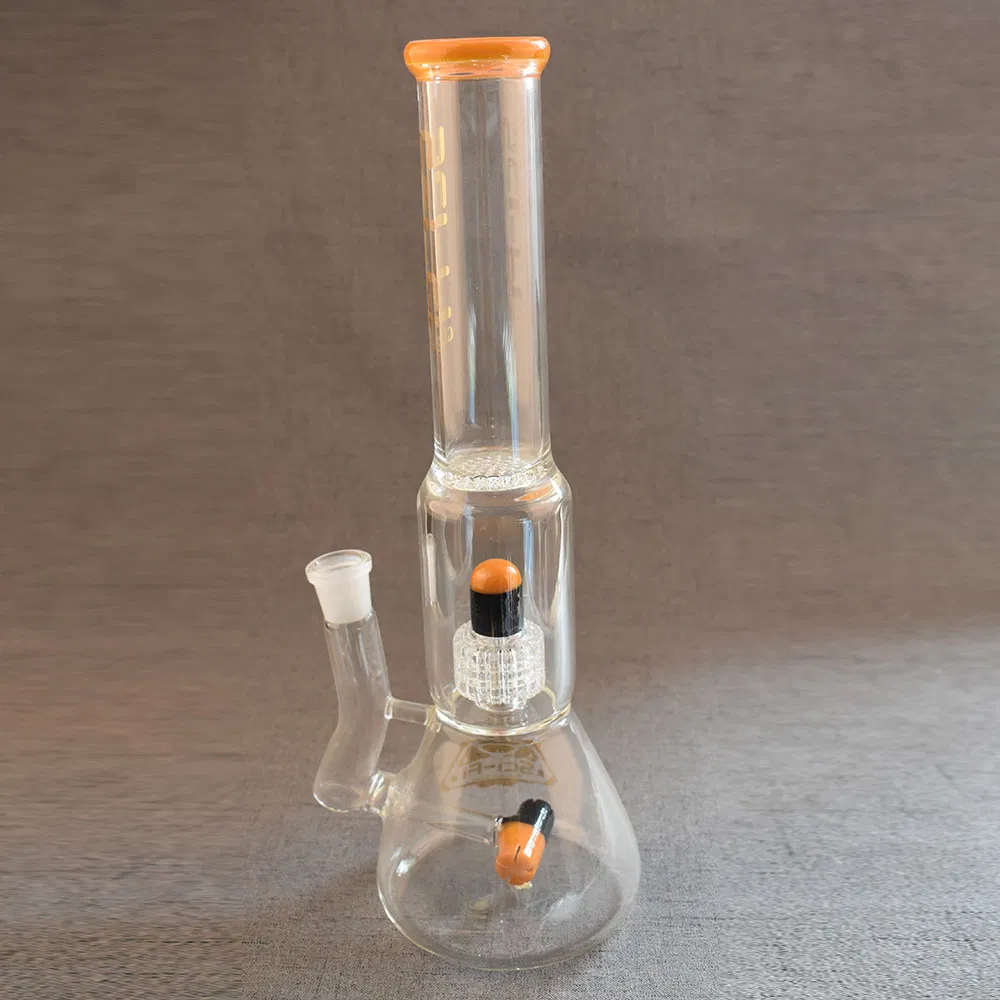 Wholesale Brosilicate Glass Smoking with Black Triple Layer /Triple Arm Straight Glass Water Pipe