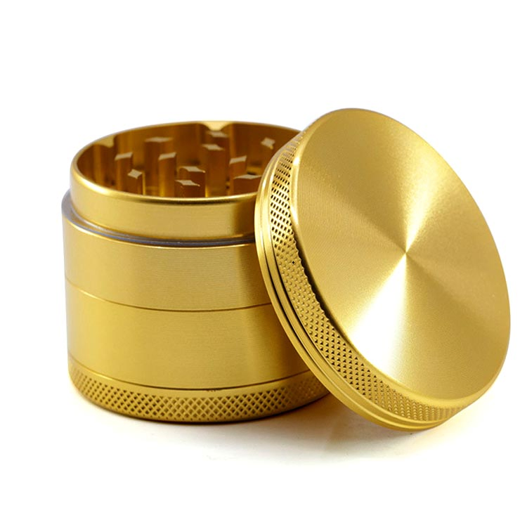 Made in China Custom Metal Hand Grinder 3/4 Part Aluminum Grass Leaf Herb Spices Magnetic Mill Grinder Pollinator Crusher for The Kitchen