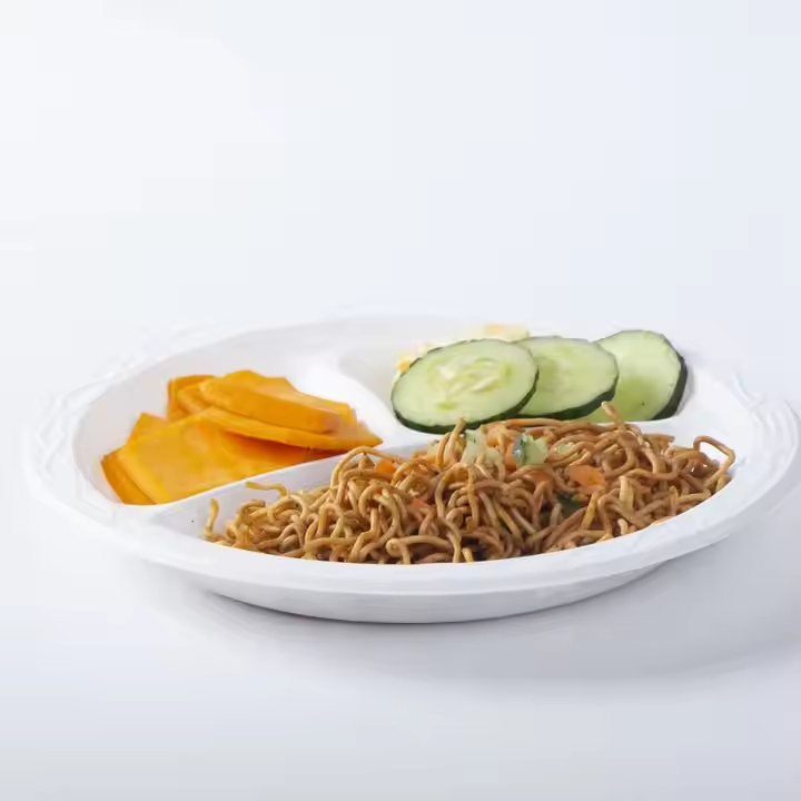 Eco-Friendly Disposable Round 6 Inches PP Plant Fibre Party Dinner Plate