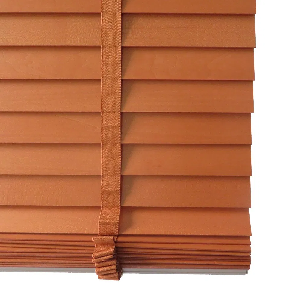Cordless 2 Inch 50mm Faux Wood Blinds for Window