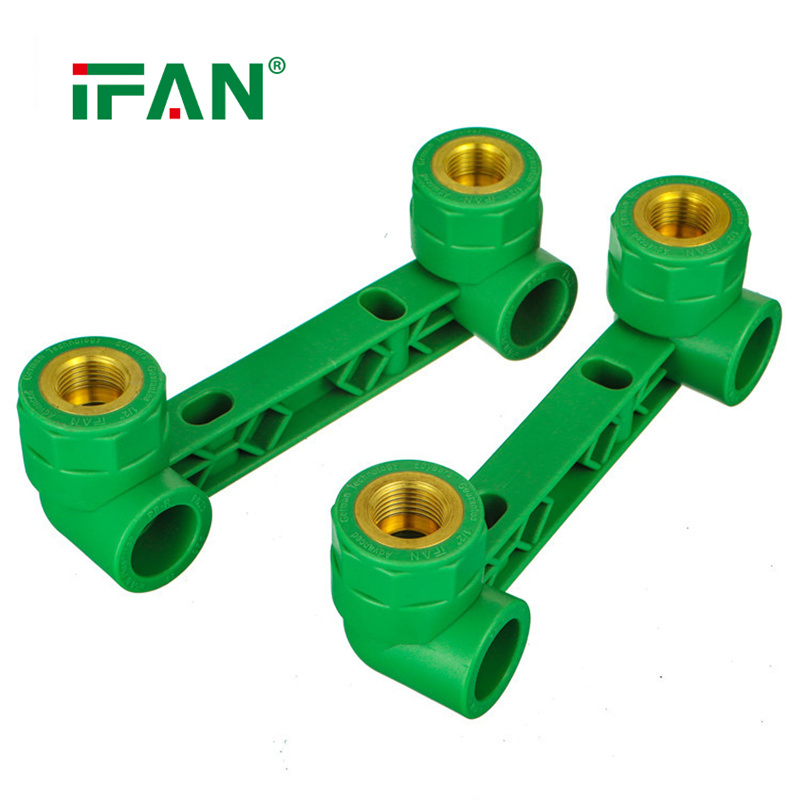 Ifanplus High Quality Green Color PPR Double Elbow Drink Water Pipe Fittings