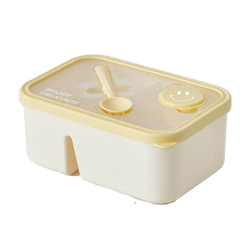Versatile Double and Single Layer Lunch Box with Dressing Container