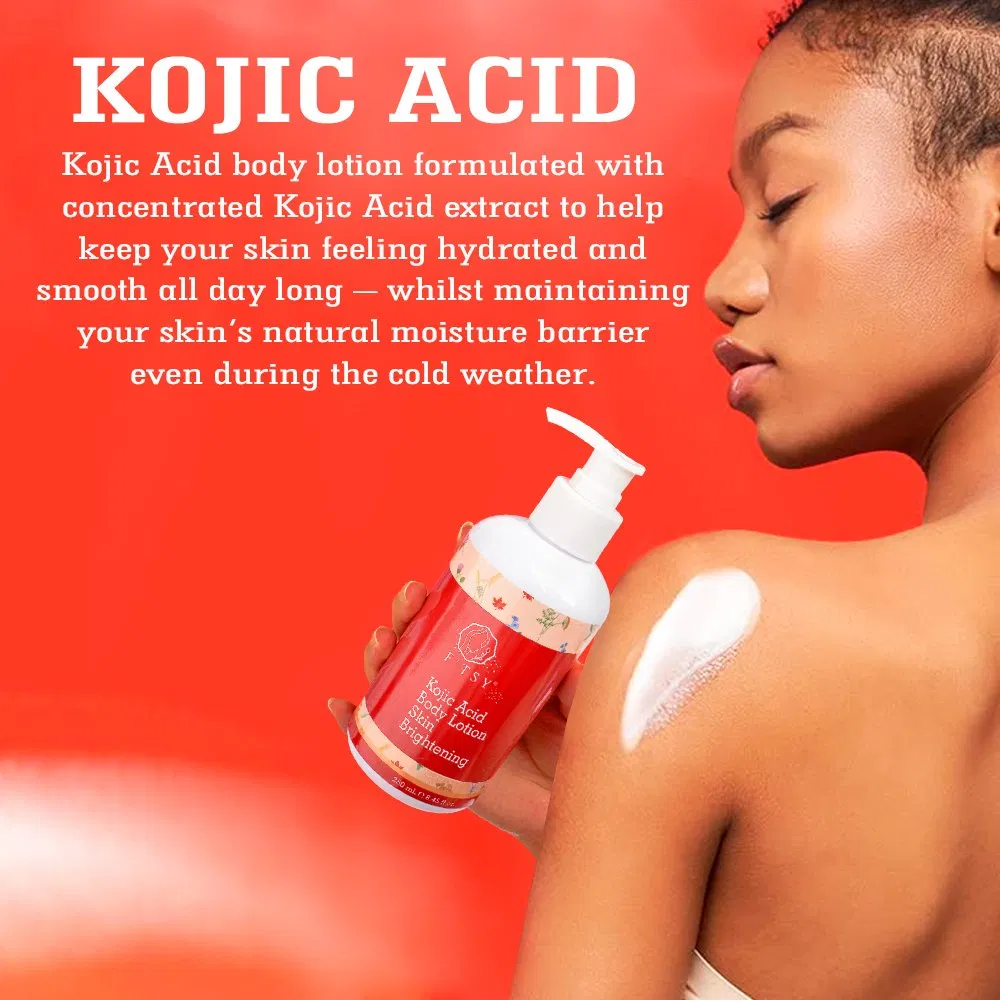 Private Label 250ml Natural Whitening Kojic Acid Brightening Body Skin Care Body Lotion