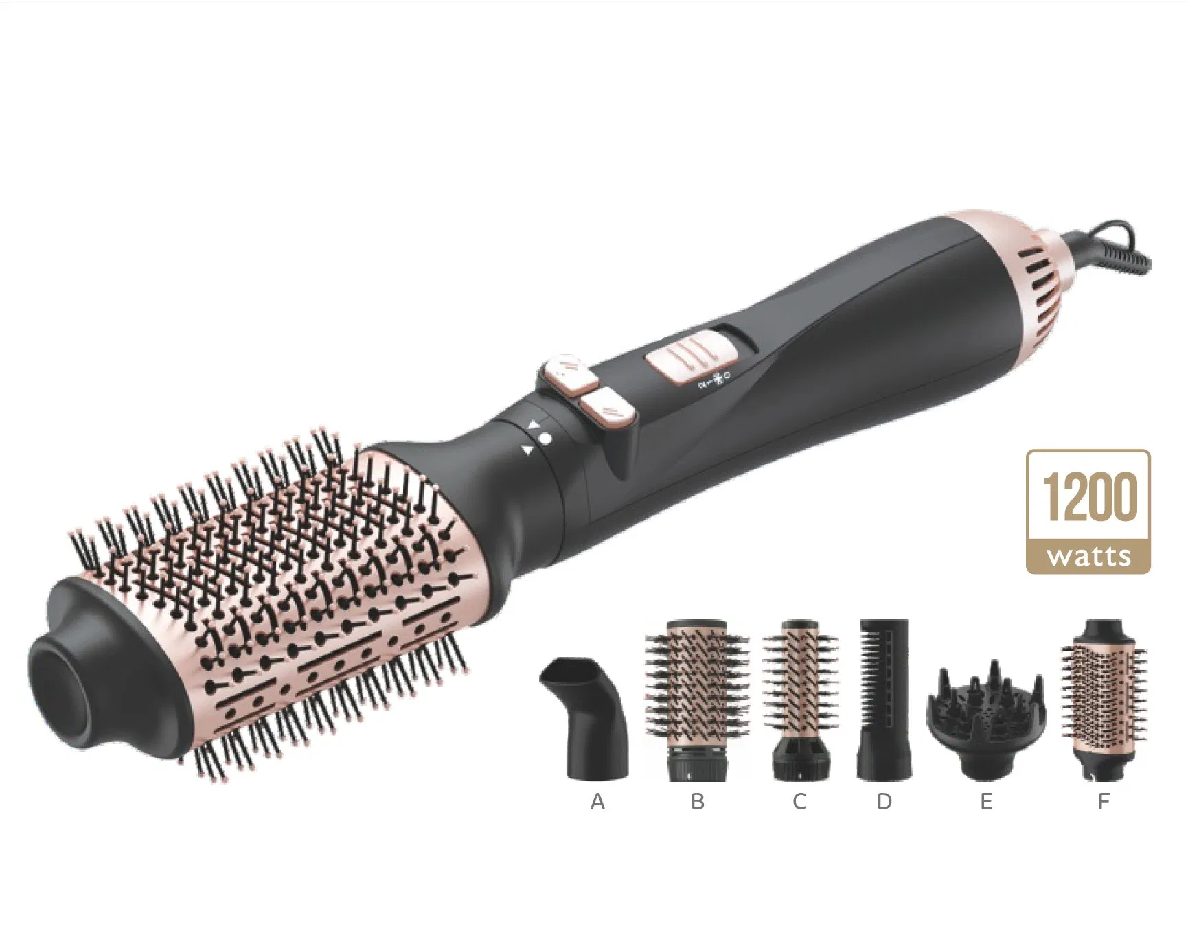 Detachable Hot Air Hair Styler Cool Blow Function Dryer Brush Set
