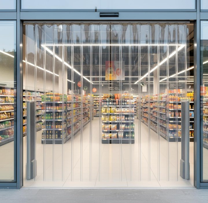 Strip Door Curtain PVC Door Strip Bulk Roll, Walk in Freezer Cooler Curtain Strips for Supermarket Garage Warehouse Pet Animal House Commercial Entry Doors
