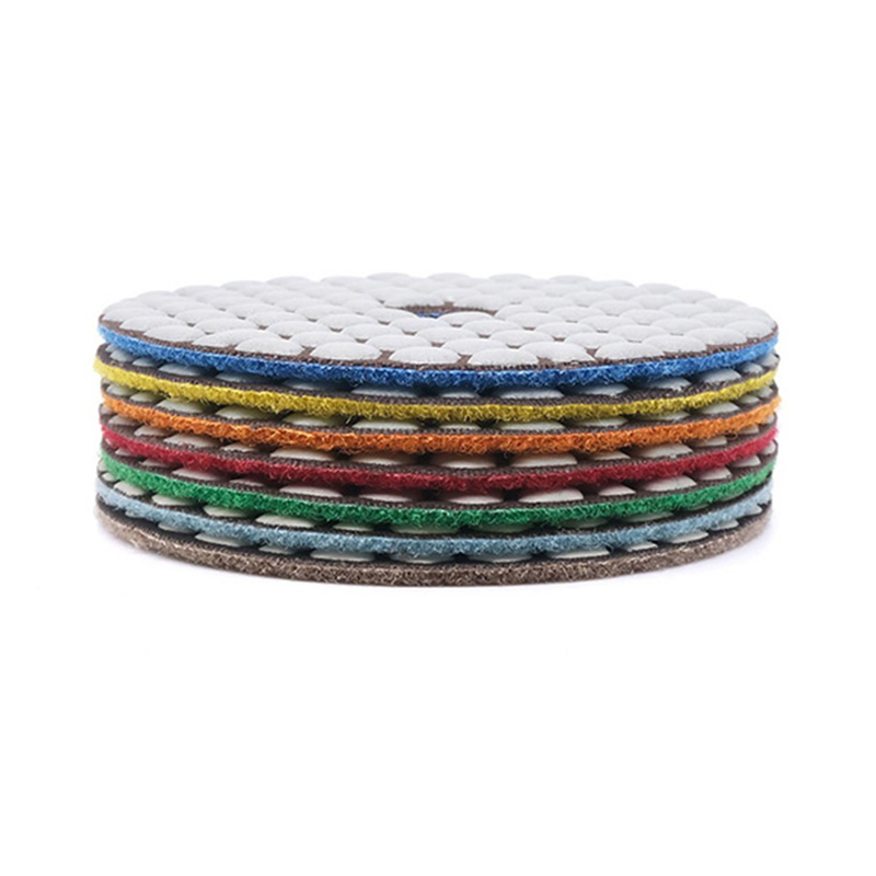 4 Inch Diamond Dry Polishing Pad 100mm Flexible Diamond Resin Grinding Pads for Granite Marble Stone Concrete Floor
