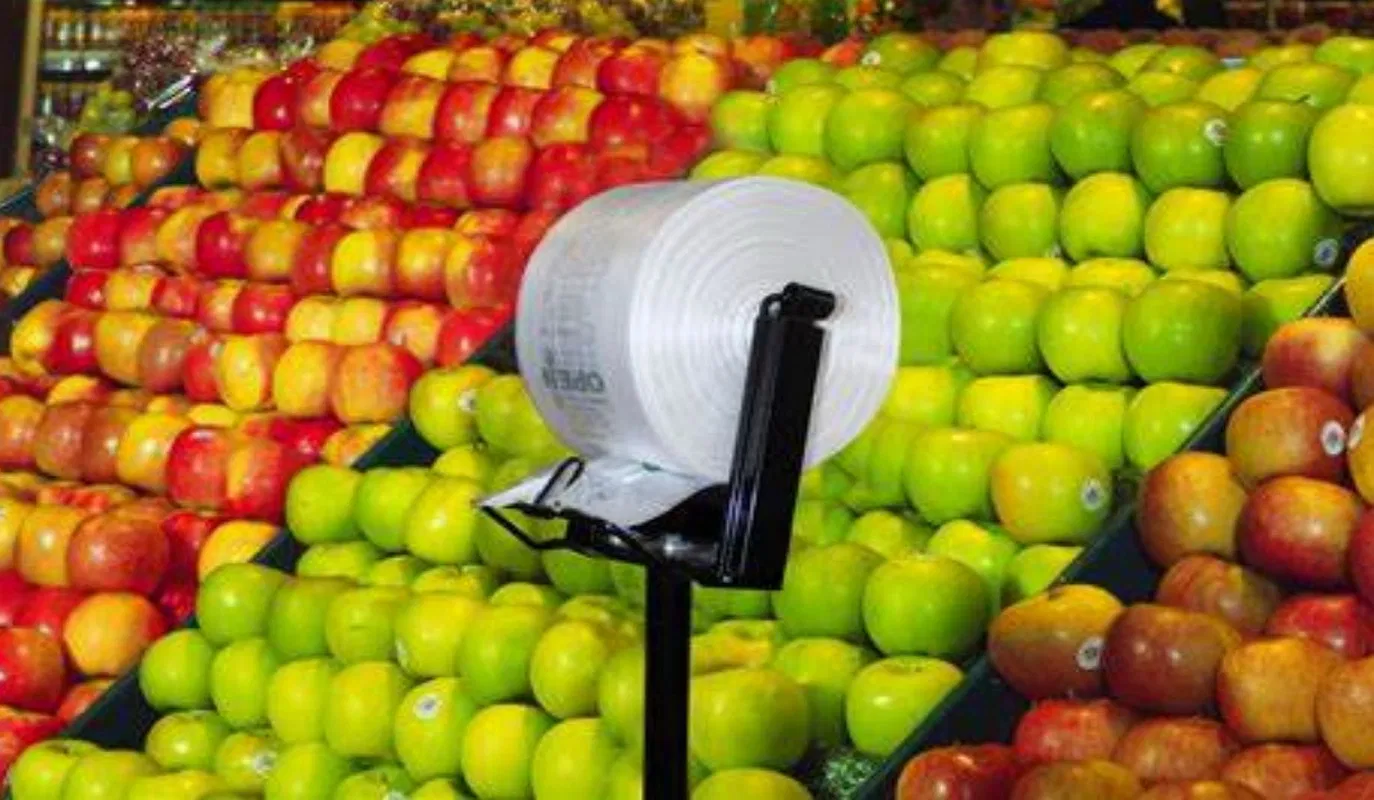 HDPE Transparent Star Seal Plastic Fruit and Vegetable Roll Bag with Print