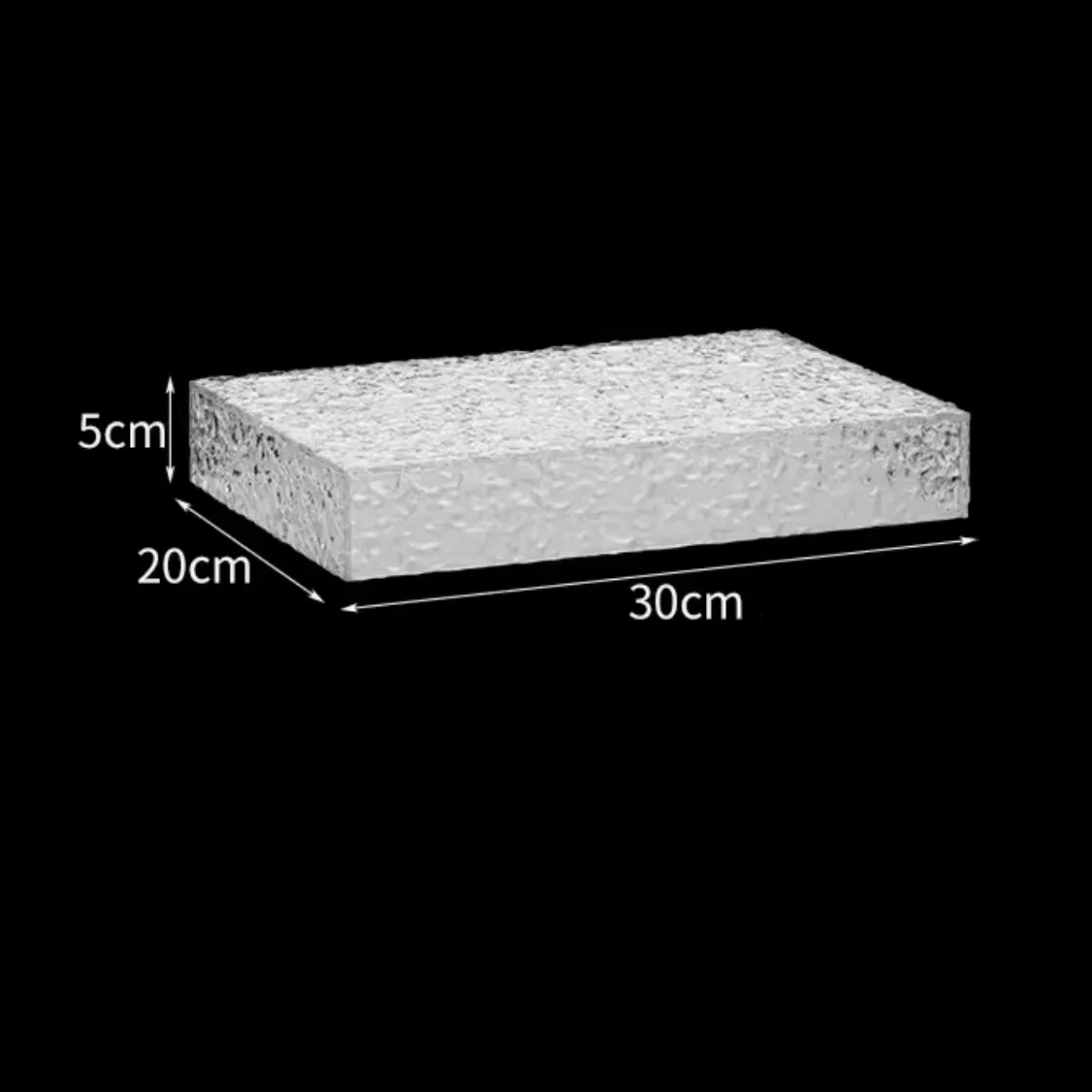 Acrylic Dessert Display 300X200X50mm Water Ripple Stone Pattern Display Stand Deluxe Party Layout Snack Rack Banquet Party Buffet Meeting Bender Tea Party