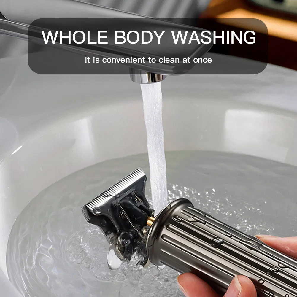 Professional Waterproof Black LED Professional Oil Head Trimmer USB Rechargeable Hair Clippers