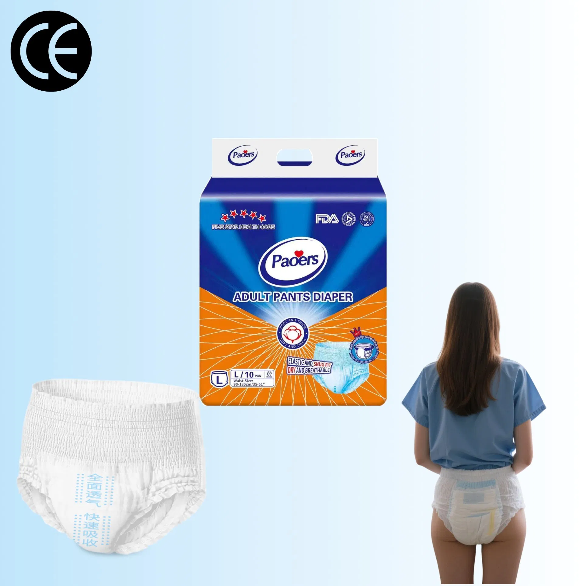 China Xxx Premium Adult Panty Diapers Pants Disposable Adult Incontinence Underwear Training Diapers