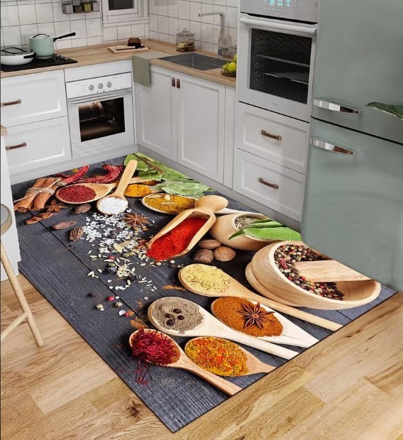 Bright-Colored Design Printed Carpet Anti Slip Carpet and Rugs for Kitchen Door Mat 3D Floor Carpet