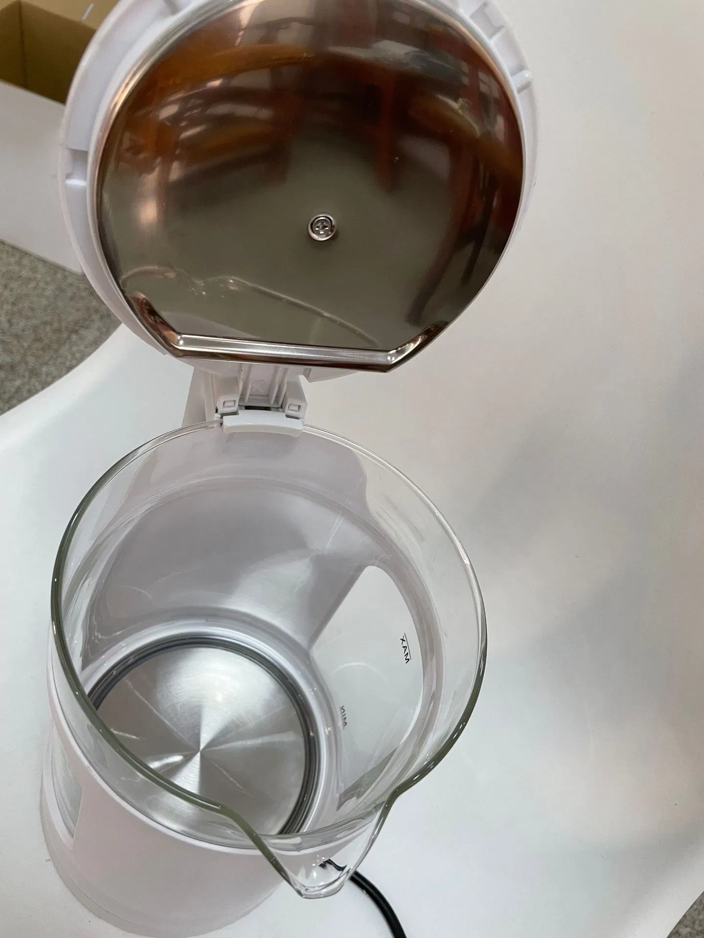 Custom Logo Household Plastic Handles Electric Glass Kettle Large Capacity