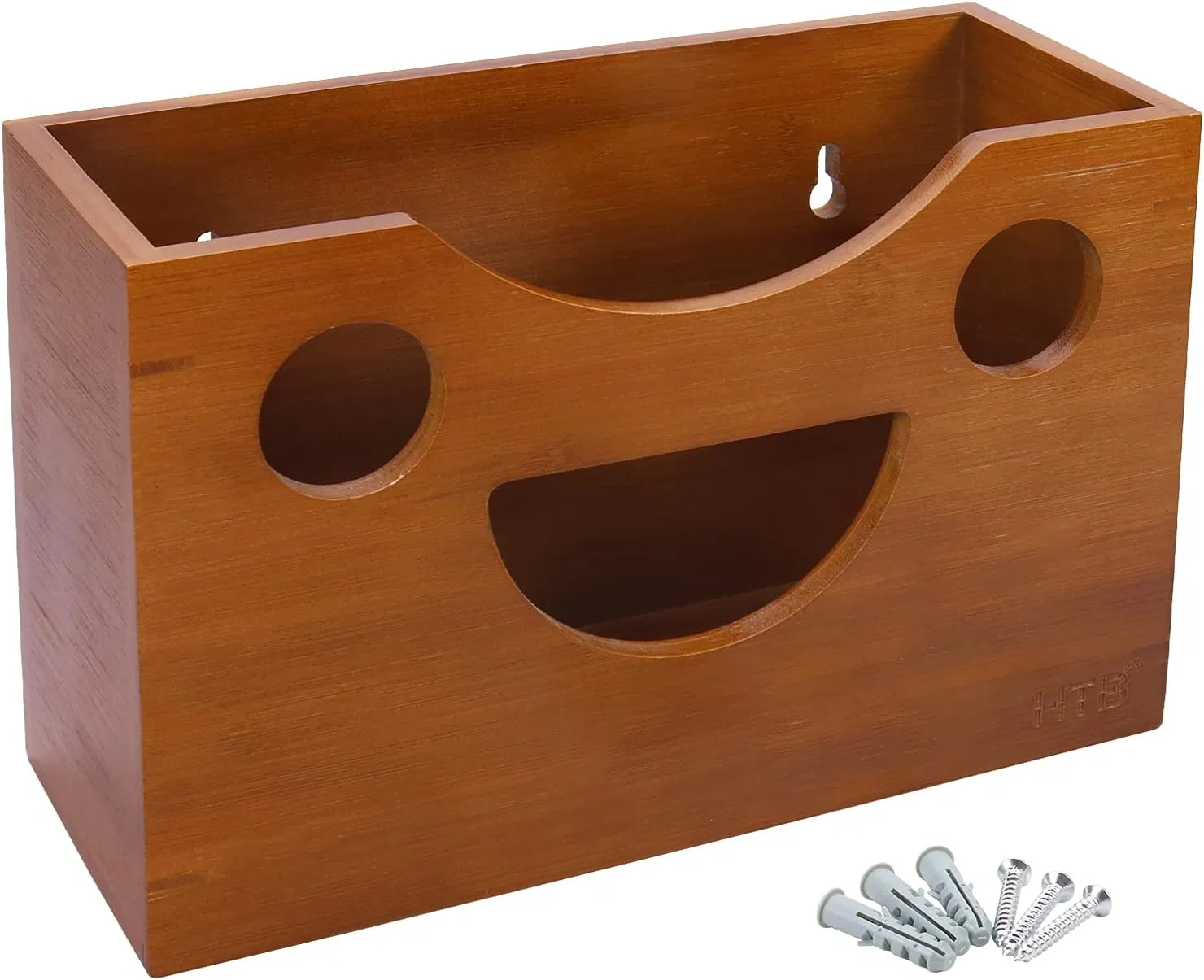 Bamboo Household Kitchen, Bathroom, Bedroom Wall Mounted Tissue Box