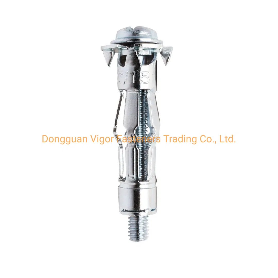 White Zinc Plated Heavy Duty Expansion Screw Drywall Hollow Wall Anchor Bolt for Construction