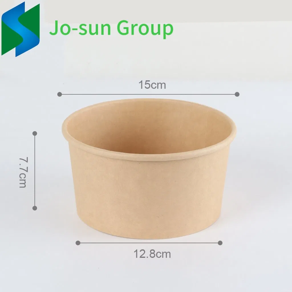 Custom Disposable Kraft Food Paper Bowl Lunch Salad Bowl with Your Logo