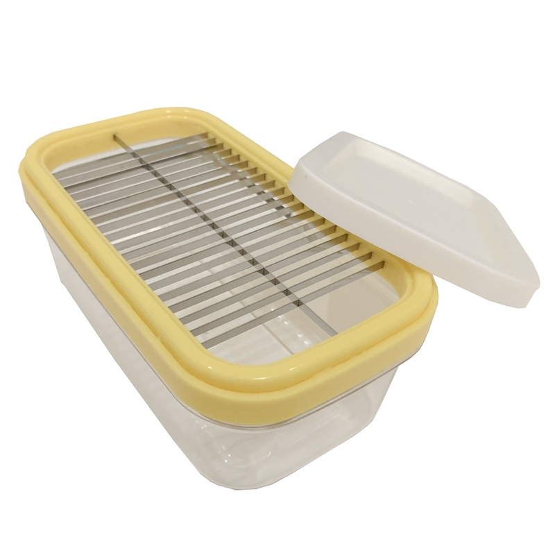Transparent Plastic Butter Container Butter Box with Lid for Kitchen Food Storage