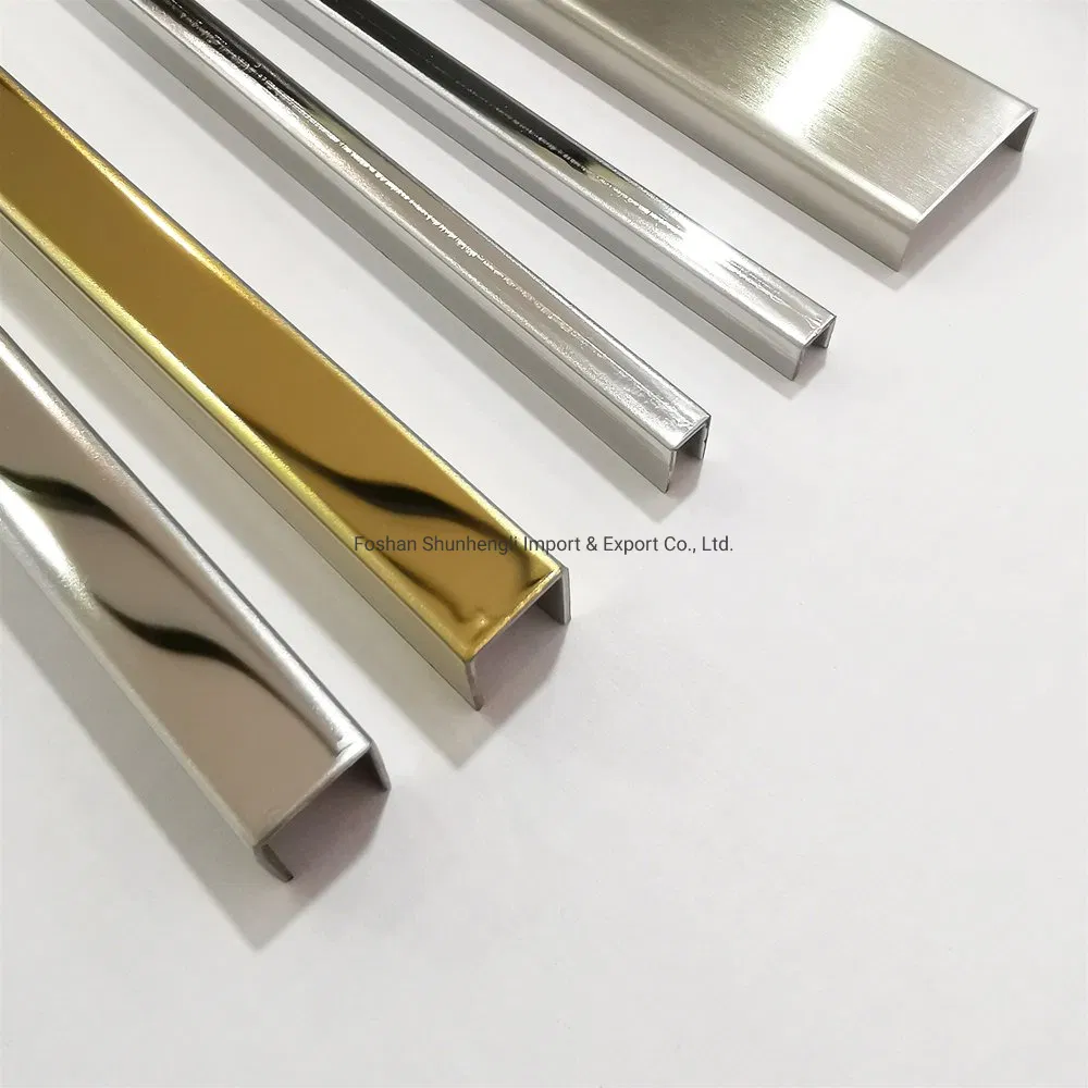 Mirror Stainless Steel Tile Trim L U T Decorative Metal Profile