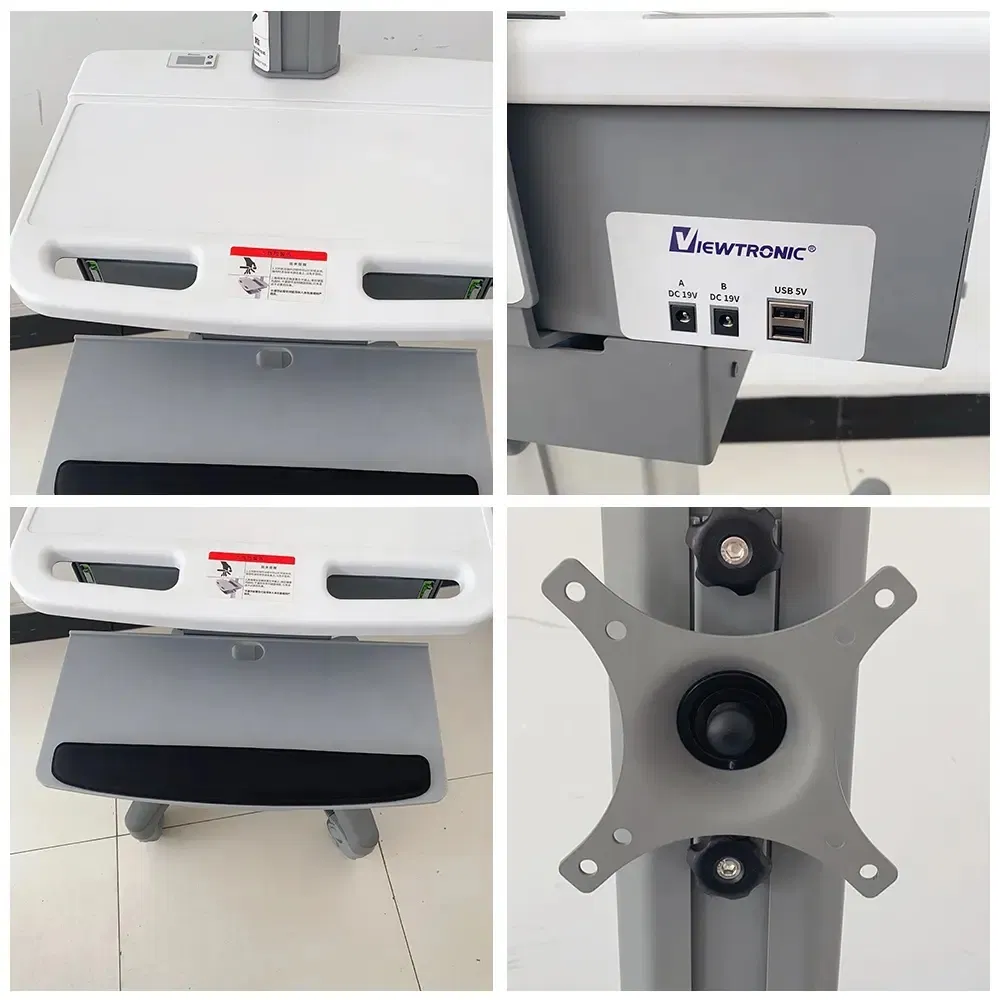 Factory Price Electric Lifting Ward Trolley with All-in-One Computer