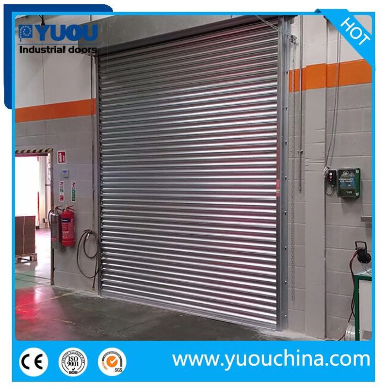 Industrial Exterior & Interior Fire Safety Rolling Galvanized Steel Foamed Motorized Industrial Door / Roller Gate