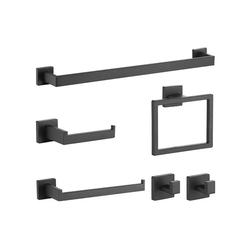 Amazon Durable SUS304 Stainless Steel 5 Piece Brushed Gold Bathroom Hardware Set Includes 18 Inch Bath Towel Bar