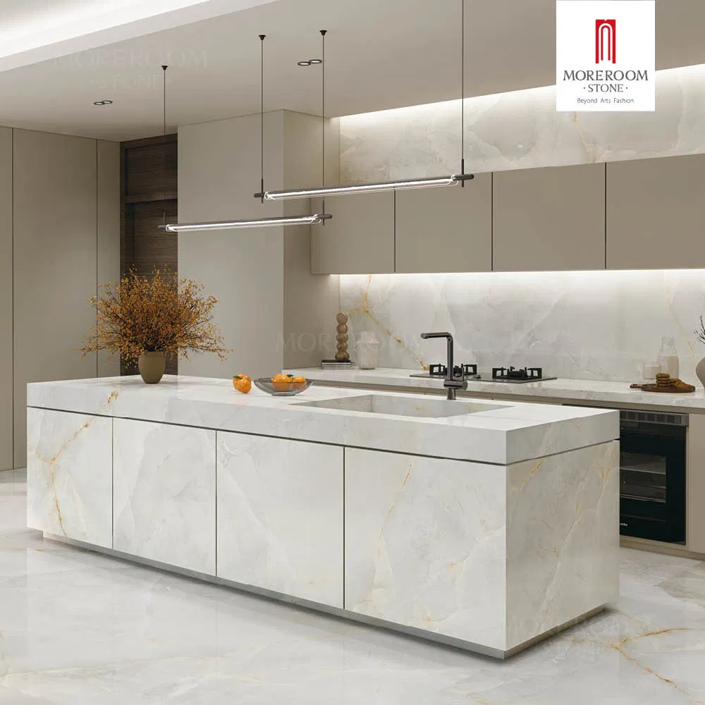 1200X2800mm Sintered Translucent Stone Alabaster Sheet Faux Onyx Marble for Luxury Interior Design