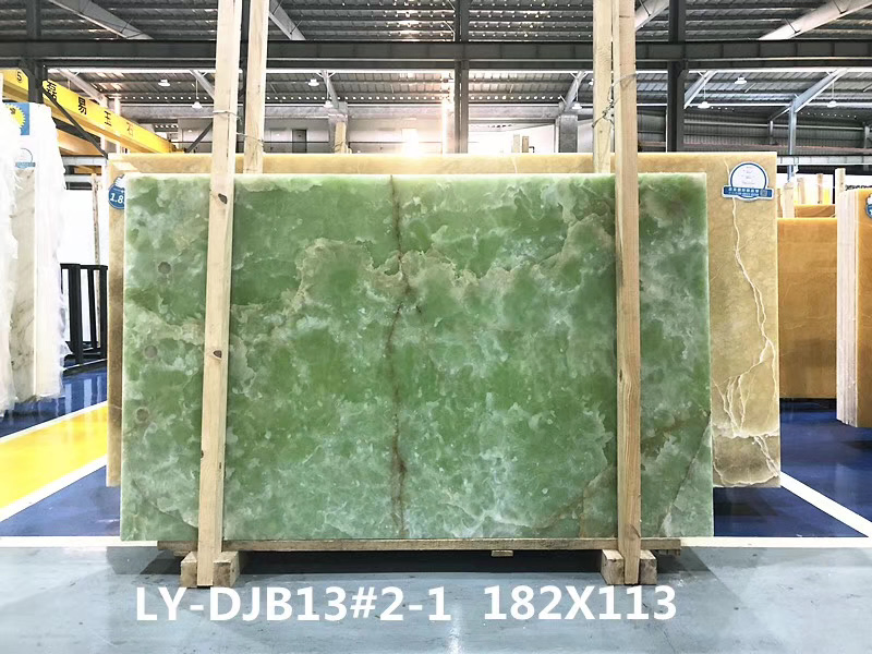 Natural stone polished/honed green onyx for interiors floor/wall tiles/countertops/stairs/sills/column/pavers/background/mosaic/sinks