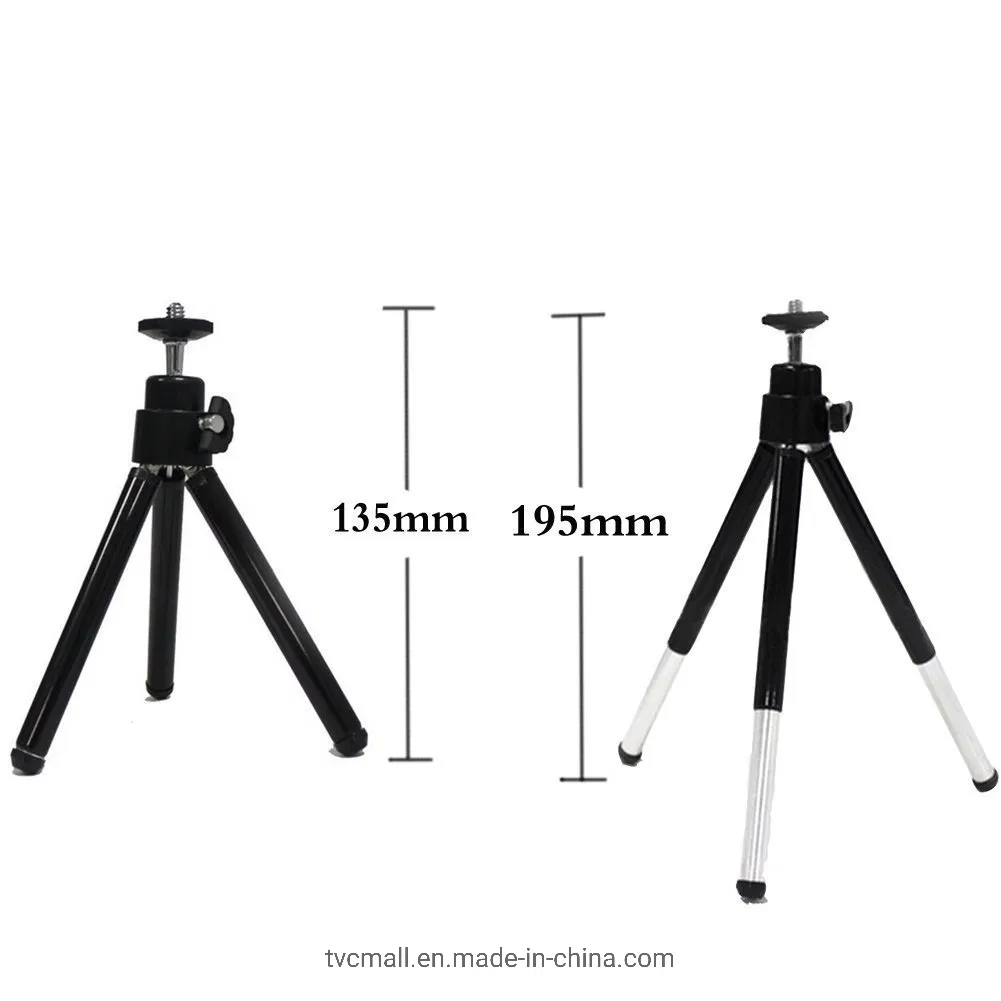 Metal Tripod Mount Adjustable Mobile Phone Camera Holder with Screw Adapter