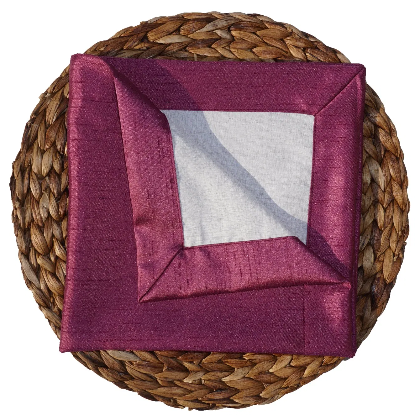 Cerise Luxurious Slub Satin Fabric Collection for Table Satin Napkins