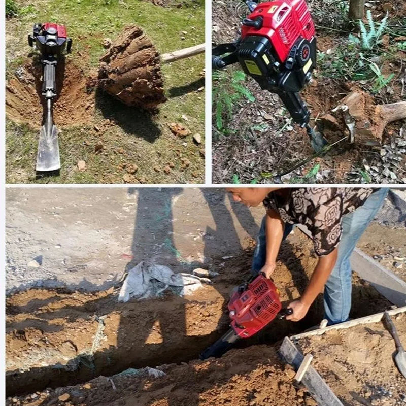 Бензиновый перфоратор 2-тактный портативный для камня