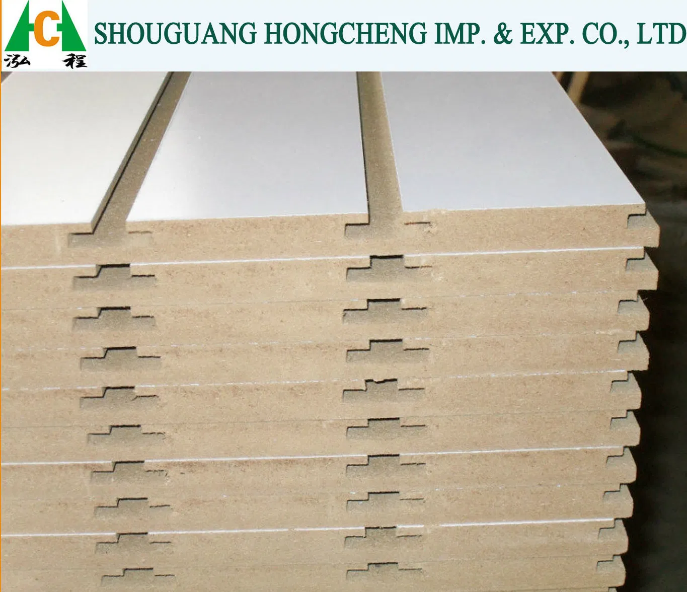 17mm White Melamine Slotted MDF