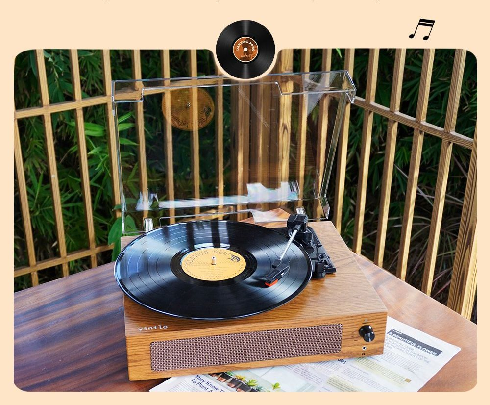 Вертикальный проигрыватель винила R108A HiFi с Bluetooth