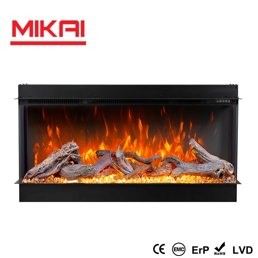 875X230X455mm Factory Custom Stainless Steel Build-in Electronic Fireplace Simulated Flame Heater for Home