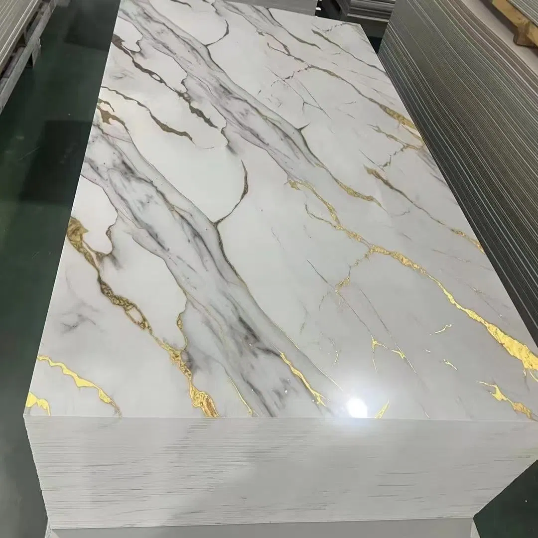Wholesale Price High Glossy Marble PVC Sheets Carbon Slate Wall Panels