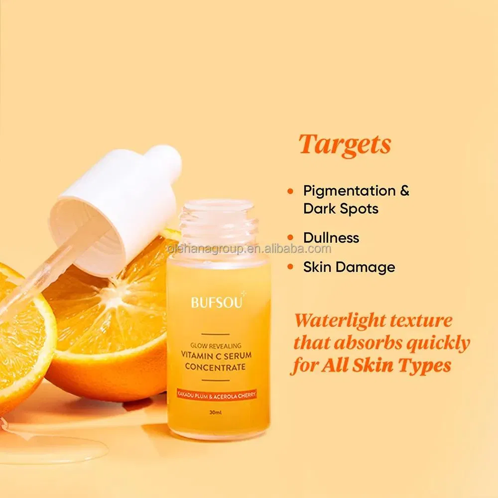 Wholesale Advanced Moisturizer Anti Aging Facial Serum Hyaluronic Acid Essence 30ml Vitamin C Face Serum for Glowing Skin