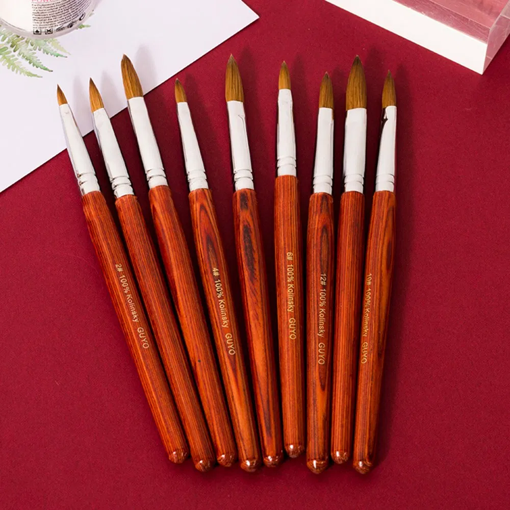 Guyo Mahogany #2 Kolinsky Acrylic Nail Art Brush